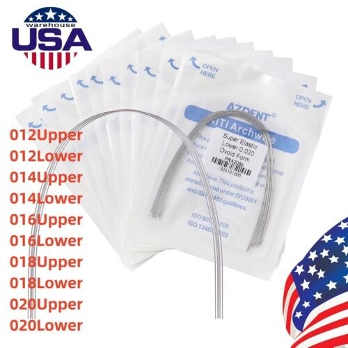 Dental Orthodontic Super Elastic Round Arch Wire Ovoid Form 012-020 Upper&Lower