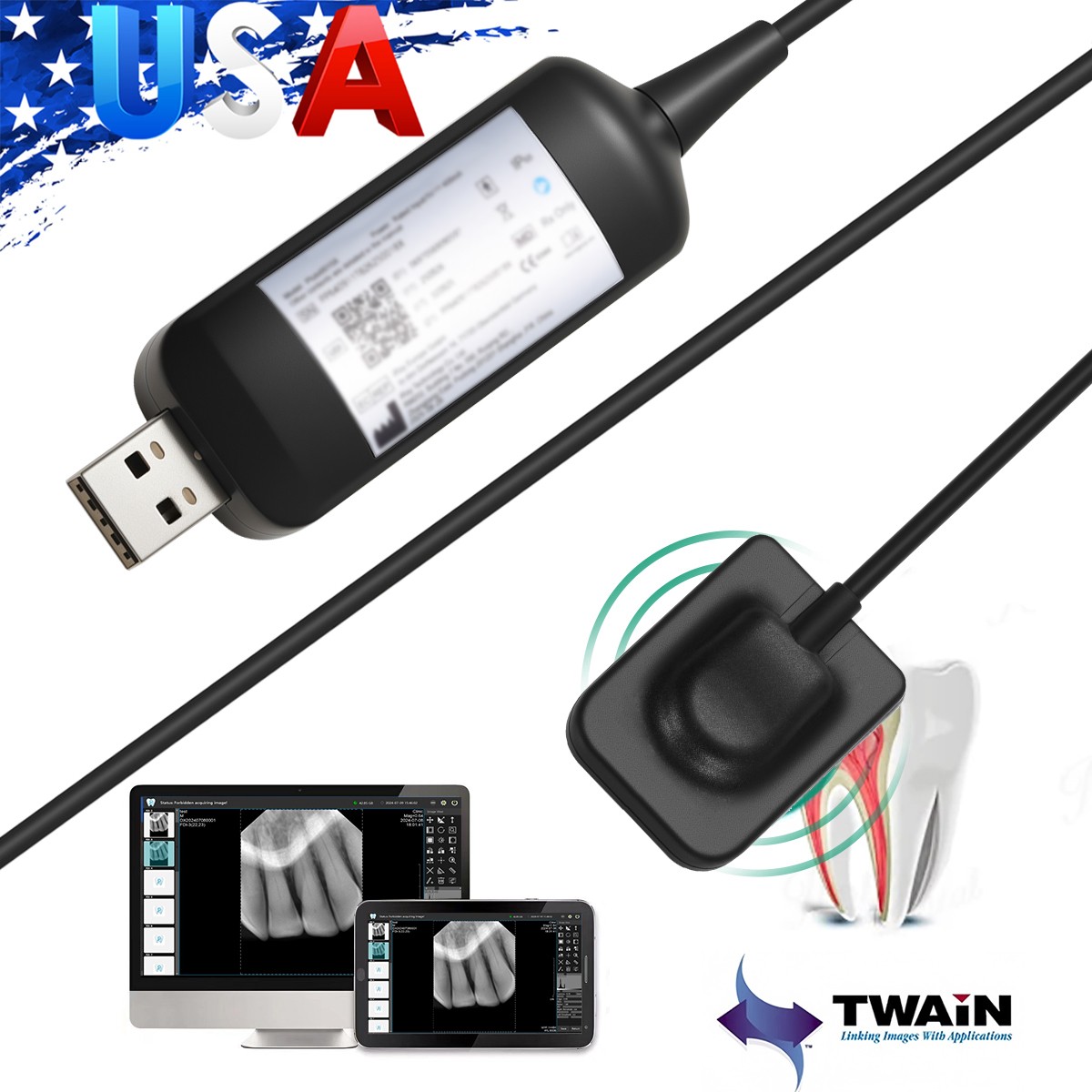 Dental X-Ray Holder Digital Xray Sensor Imaging System S15 Size Sensor Fit Twain