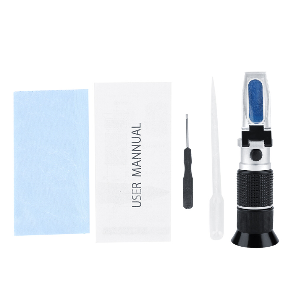 Handheld Refractometer Brix Sugar Honey Juice Homebrew Measure Scale 0-90% ATC