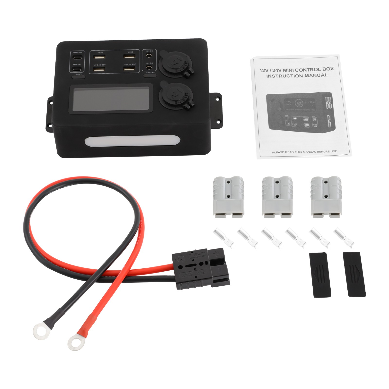 DC12V Multi-functional Power Box RV Mini Power Distribution Box Yachts Power Box