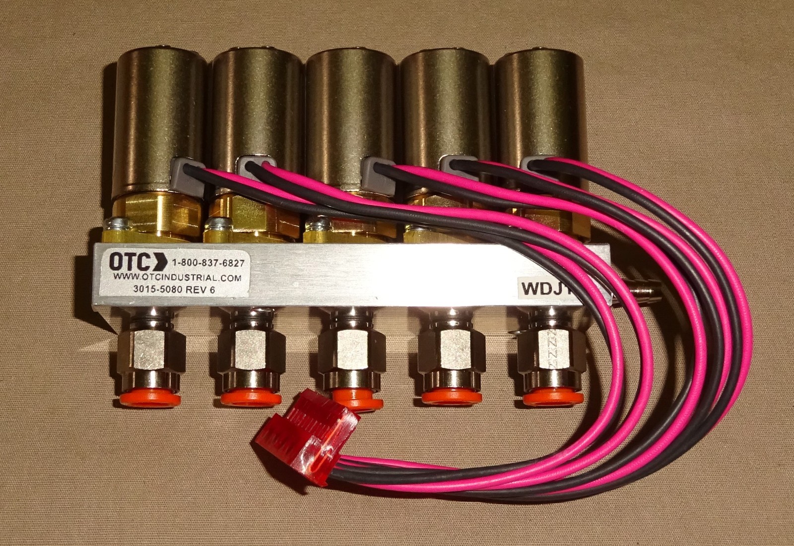 OTC 3015-5080 Solenoid Block 5 Port 12VDC 30155080 Rev.6 NEW