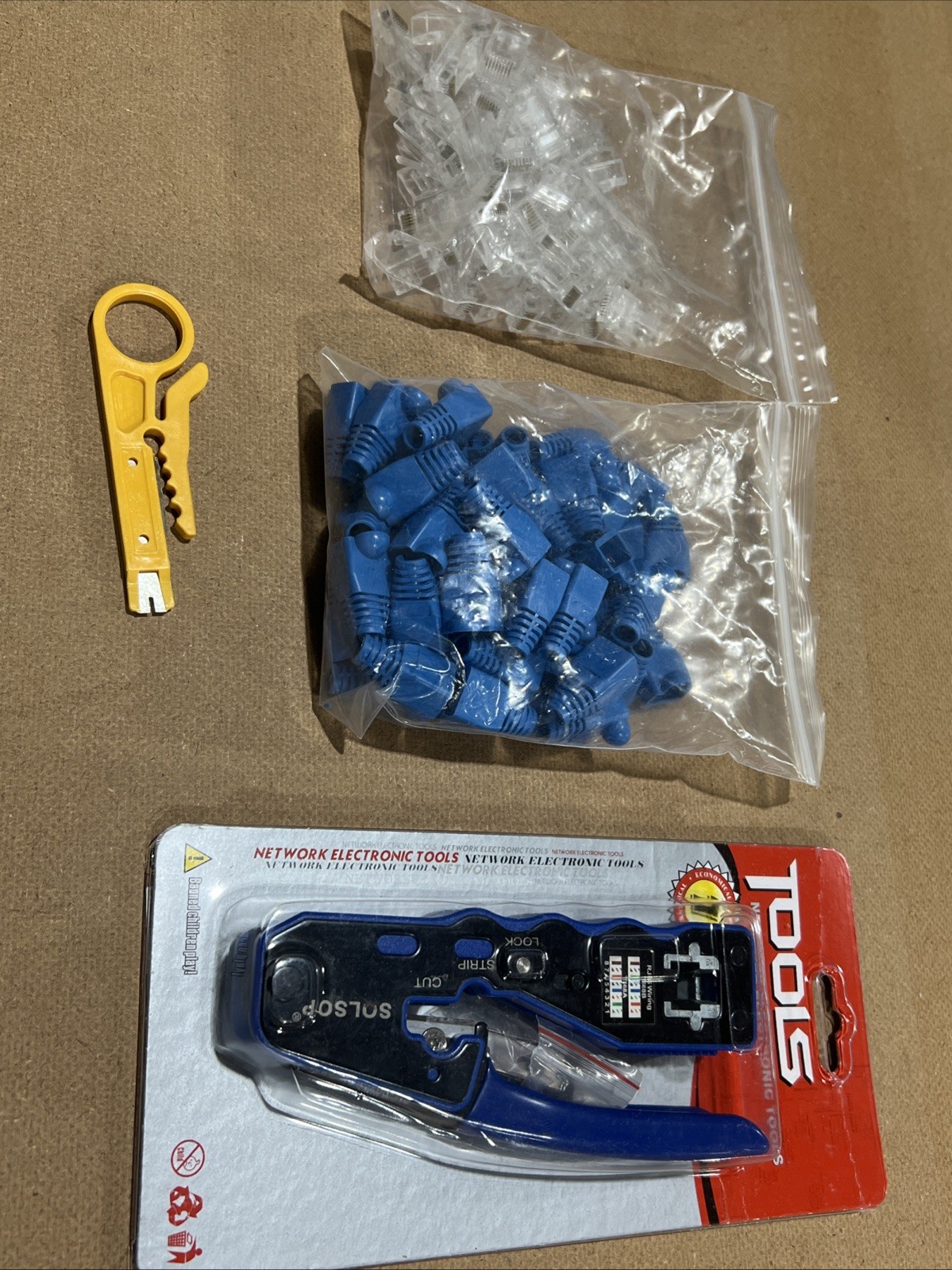 NEW RJ45 Pass Through Networking Crimp Tool Cat5 Cat6 Crimping Tool kit – TST