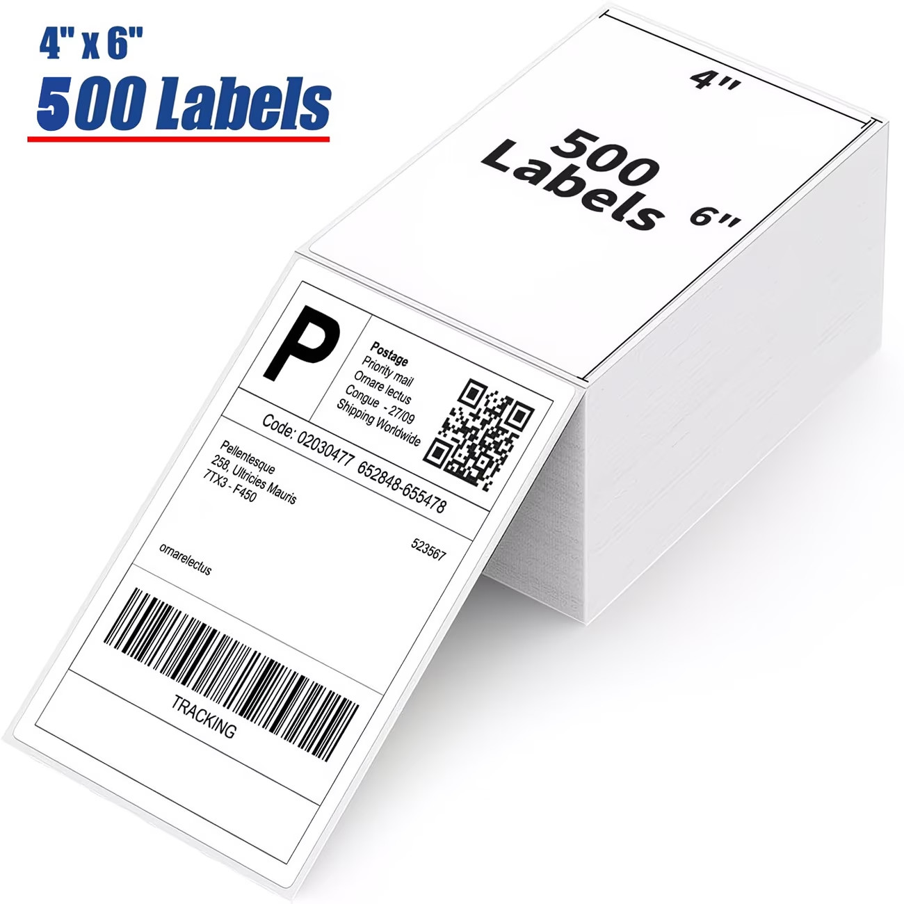 4×6 fanfold direct thermal shipping labels