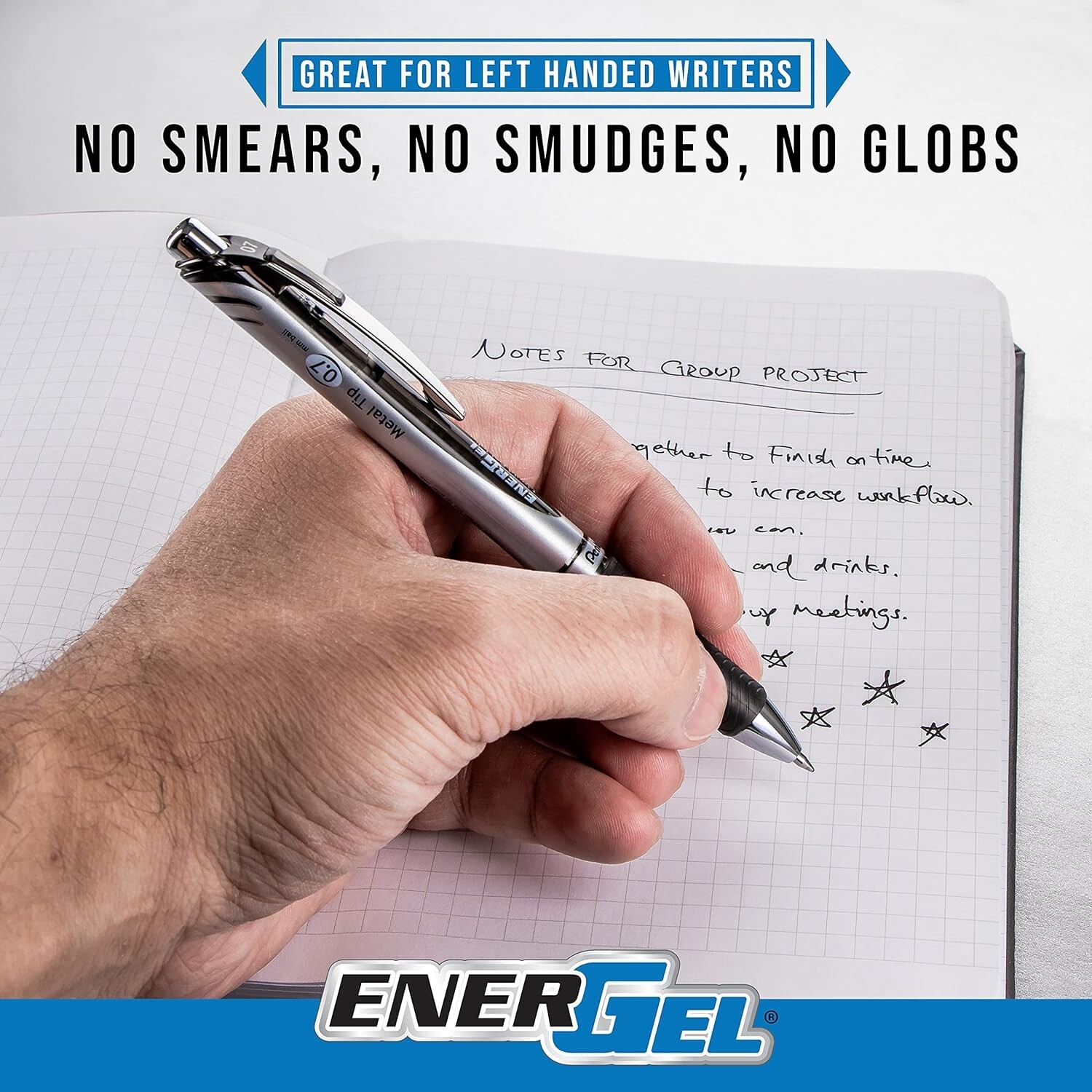 Pentel EnerGel RTX Retractable Liquid Gel Pen, Chill Expressions Pack, 0.7mm