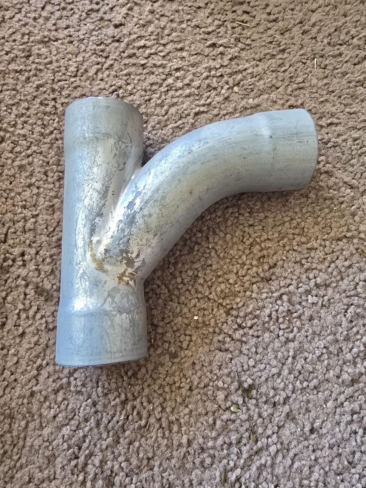 Rigid Metal (RMC) Conduit Fitting Y Elbow, Silver Metal, Rigid