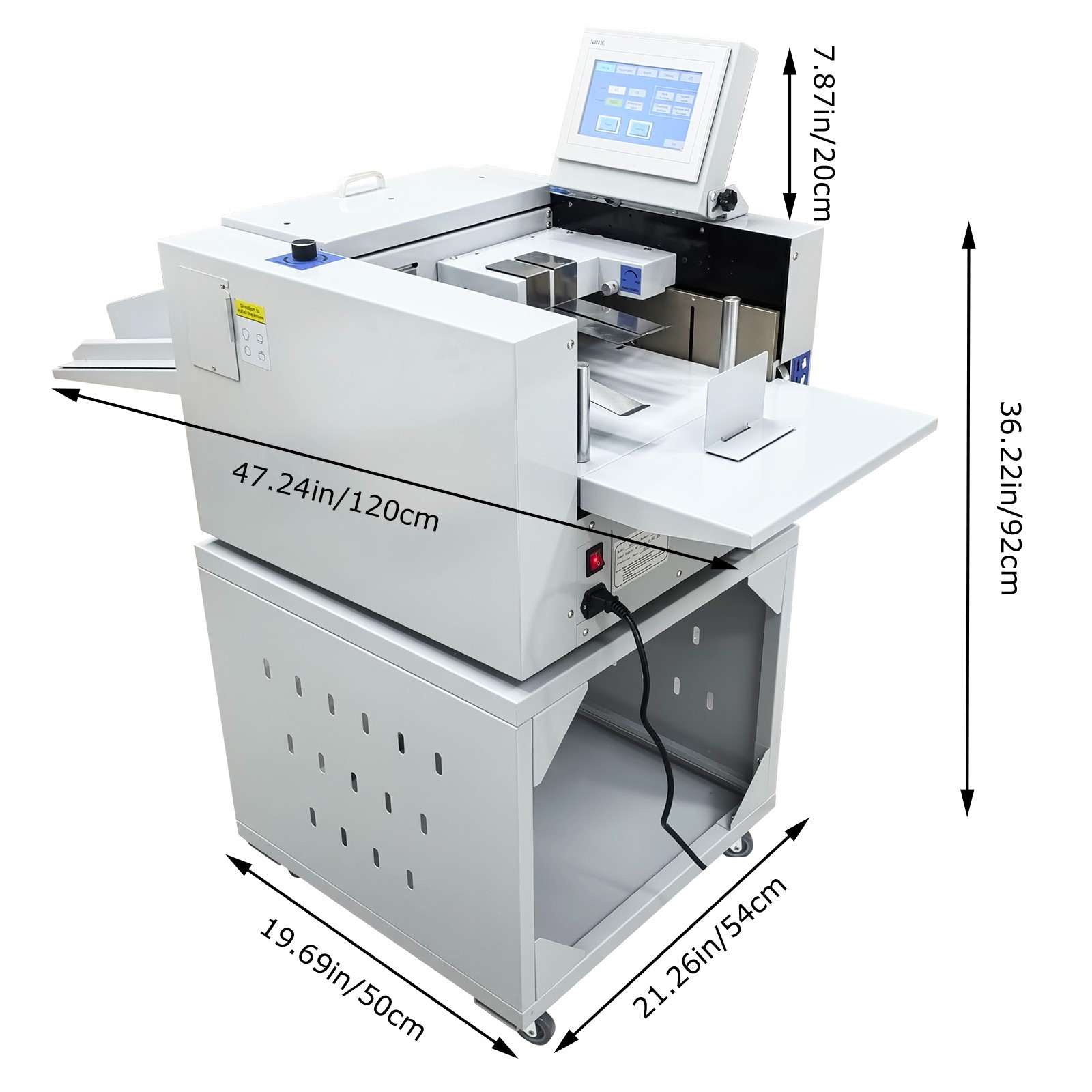 13 inch Fully Automatic Scoring Paper Cutter Creasing Machine Digital Touch 110V