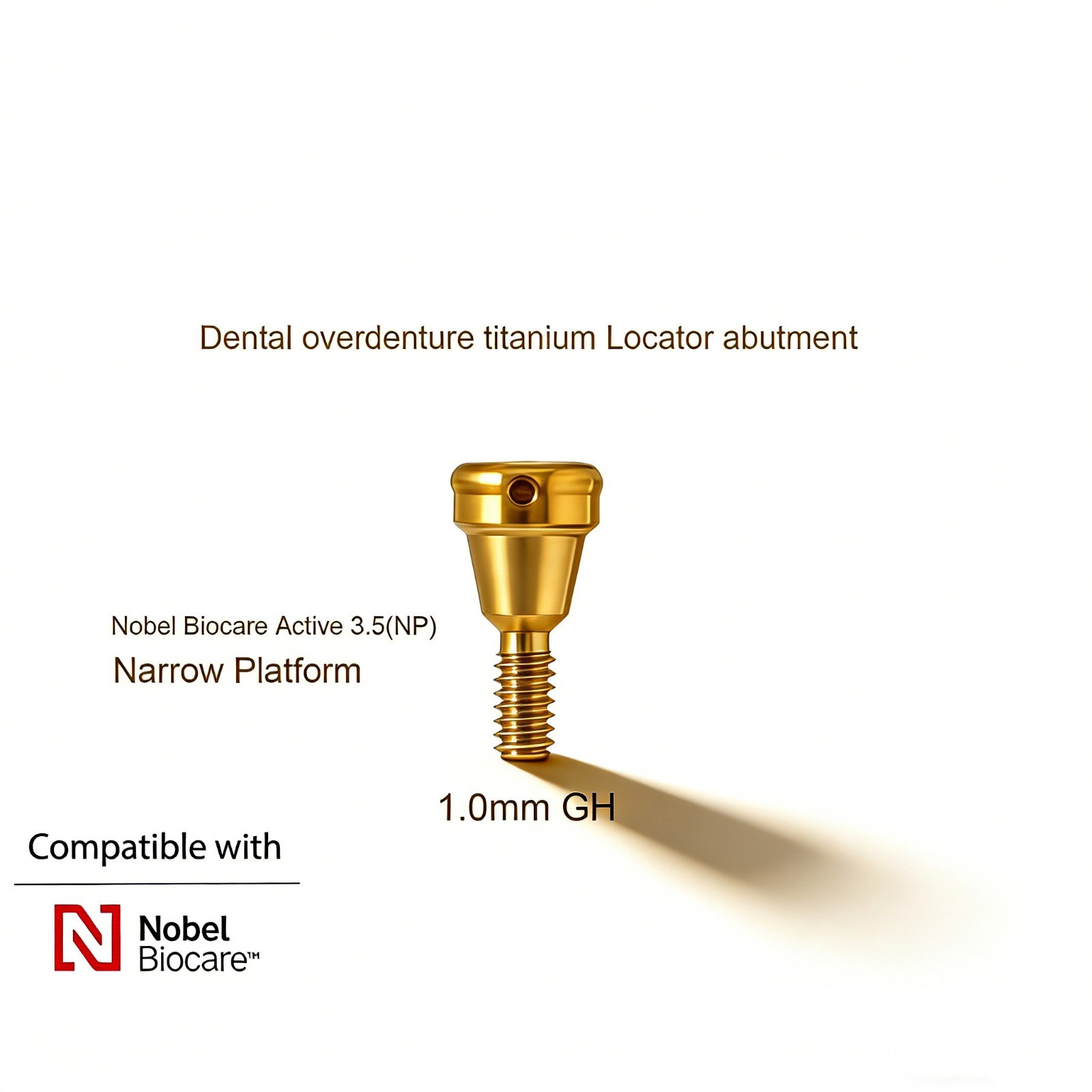 Titanium ZEST Locator abutment Internal Conical Connection for NobelActive NP/RP