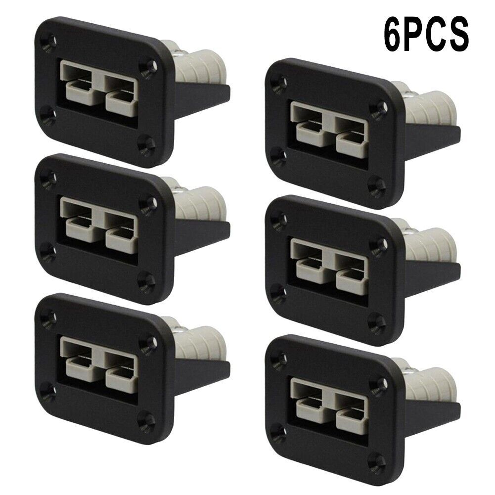 50Amp Mounting Bracket Panel Cover Connector Plug Flush Mount Accessories 6Pcs