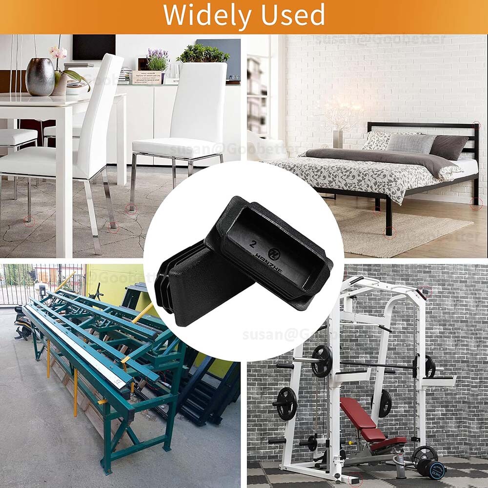 Rectangular Plastic End Caps For Tubing Blanking Plugs Inserts Furniture Feet