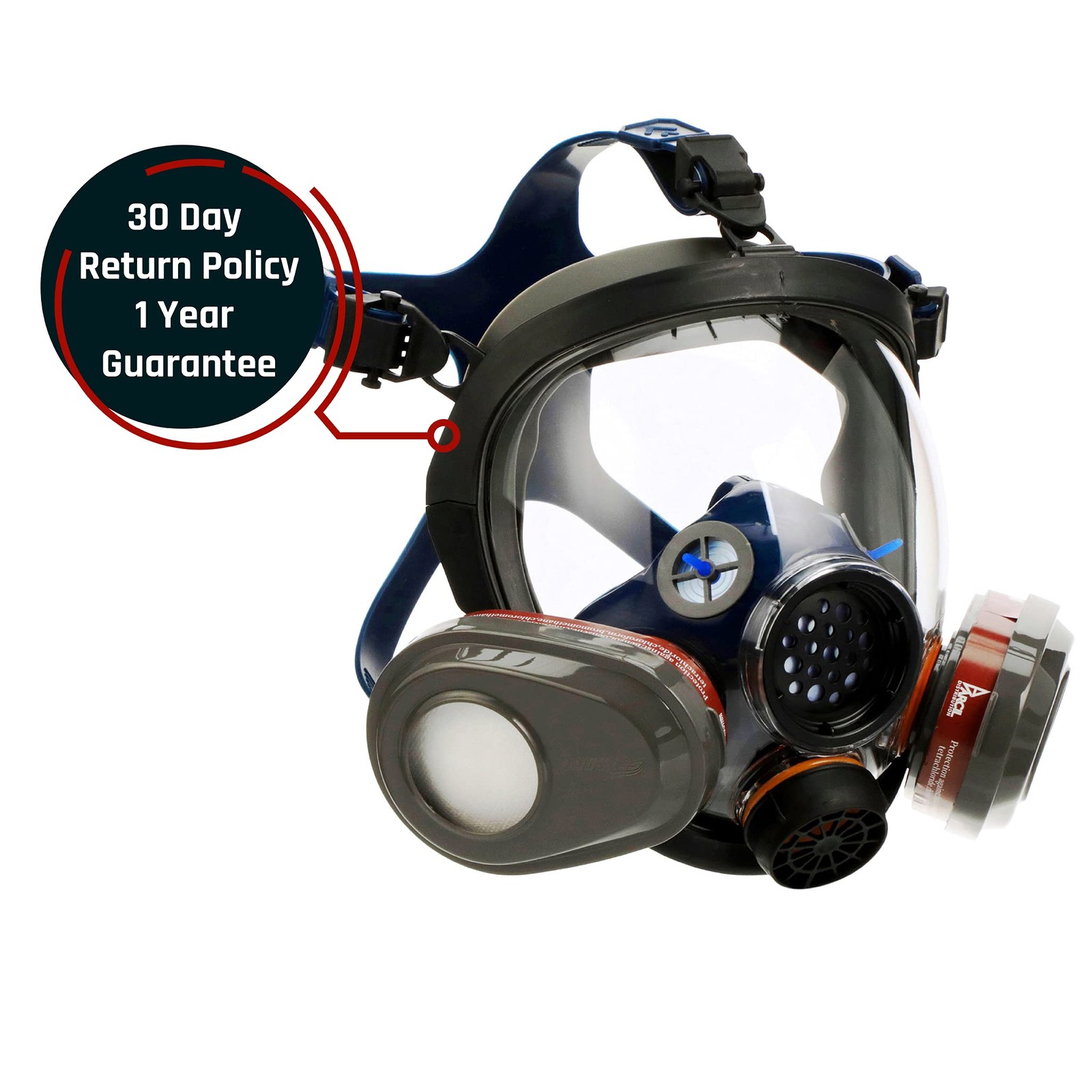PD-101 Inferno Red Mirrored Full Face Organic Vapor & Particulate Respirator – D