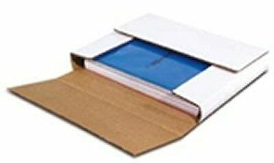 50 400 page Bookfold 11-1/8×8-5/8×2 White Multi Depth Corrugated Book Mailer Box