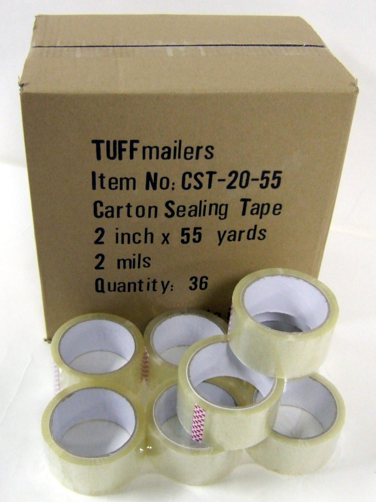 5 rolls Carton Sealing Clear Packing/Shipping/Box Tape- 2 Mil- 2″ x 55 Yards