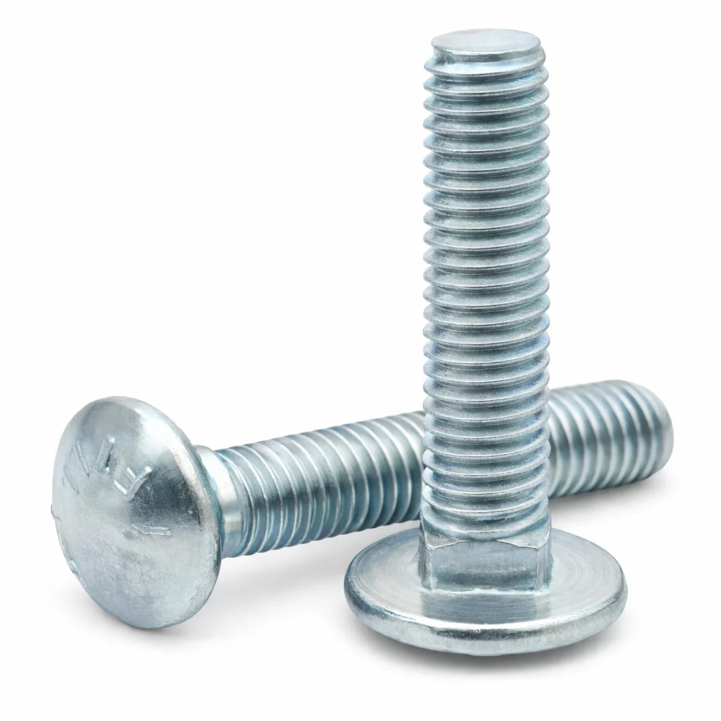 BULK BOX! 3/8″-16×8 1/2″ 6″ Thd Carriage Bolts A307 Grade A Zinc CR+3 90pcs