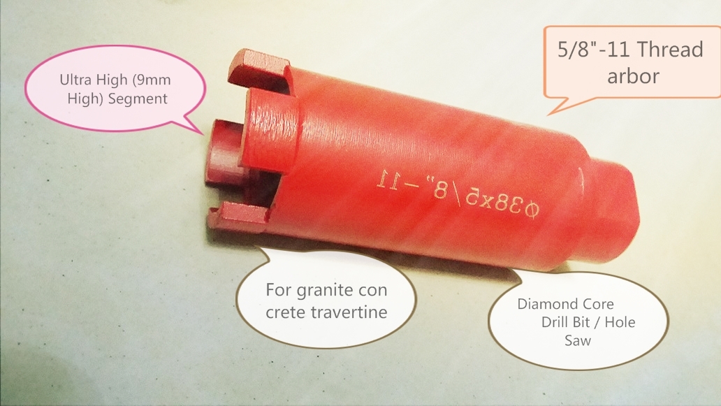 Masonry Tool 1″ 1-1/4″ 1-3/8″ 1-1/2″ 2″ 3″ 3-1/2″ stone concrete core drill bit
