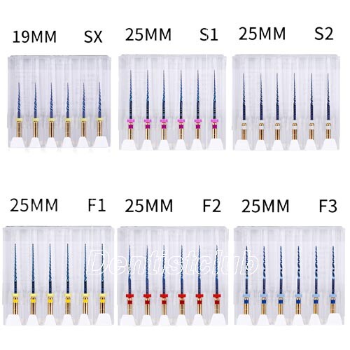 Dental Engine Use Rotary Heat Activated Canal Root Endodontic Files 25mm/19mm