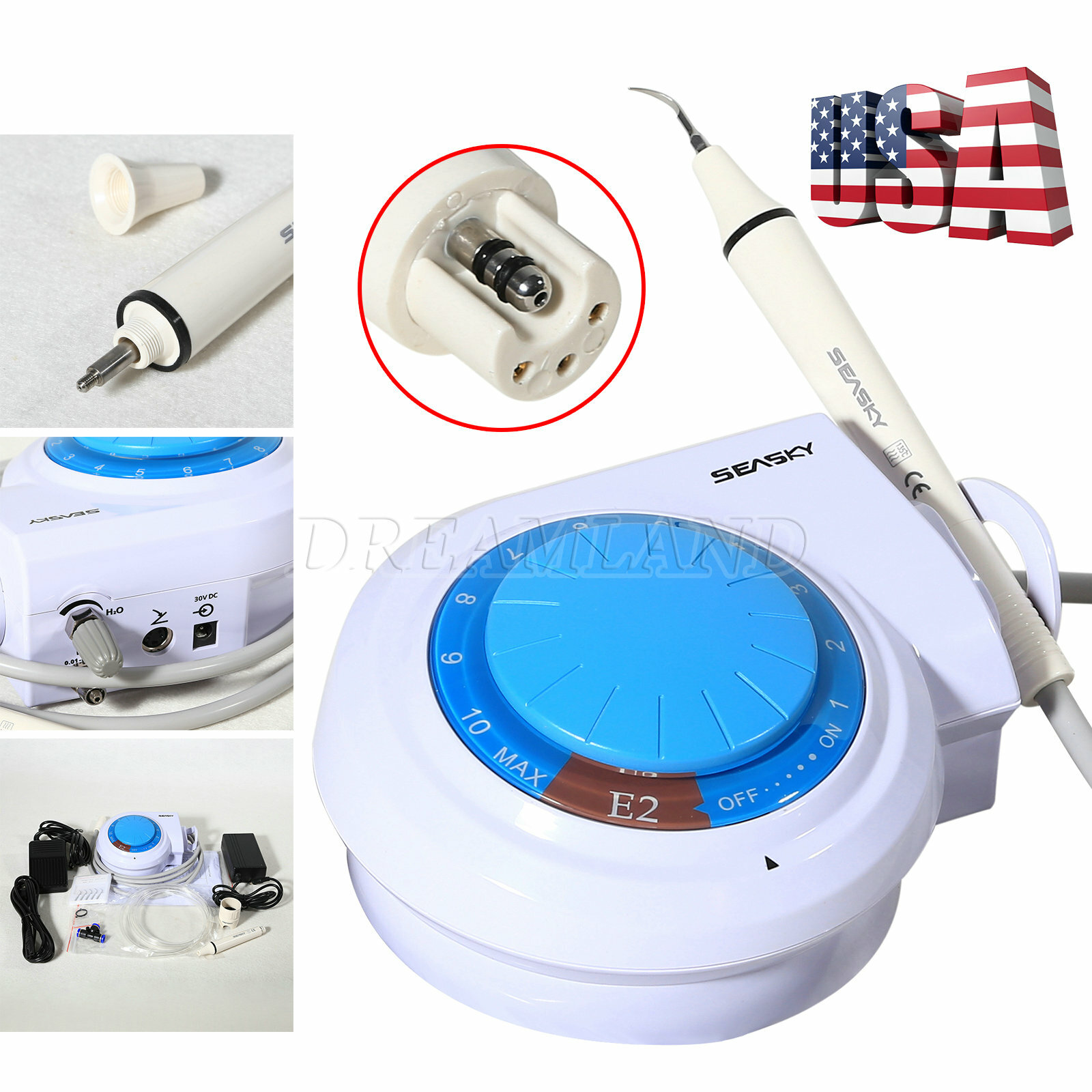 For Cavitron Dental Ultrasonic Piezo Scaler w/ Handpiece 5*Tips fits EMS SKYSEA