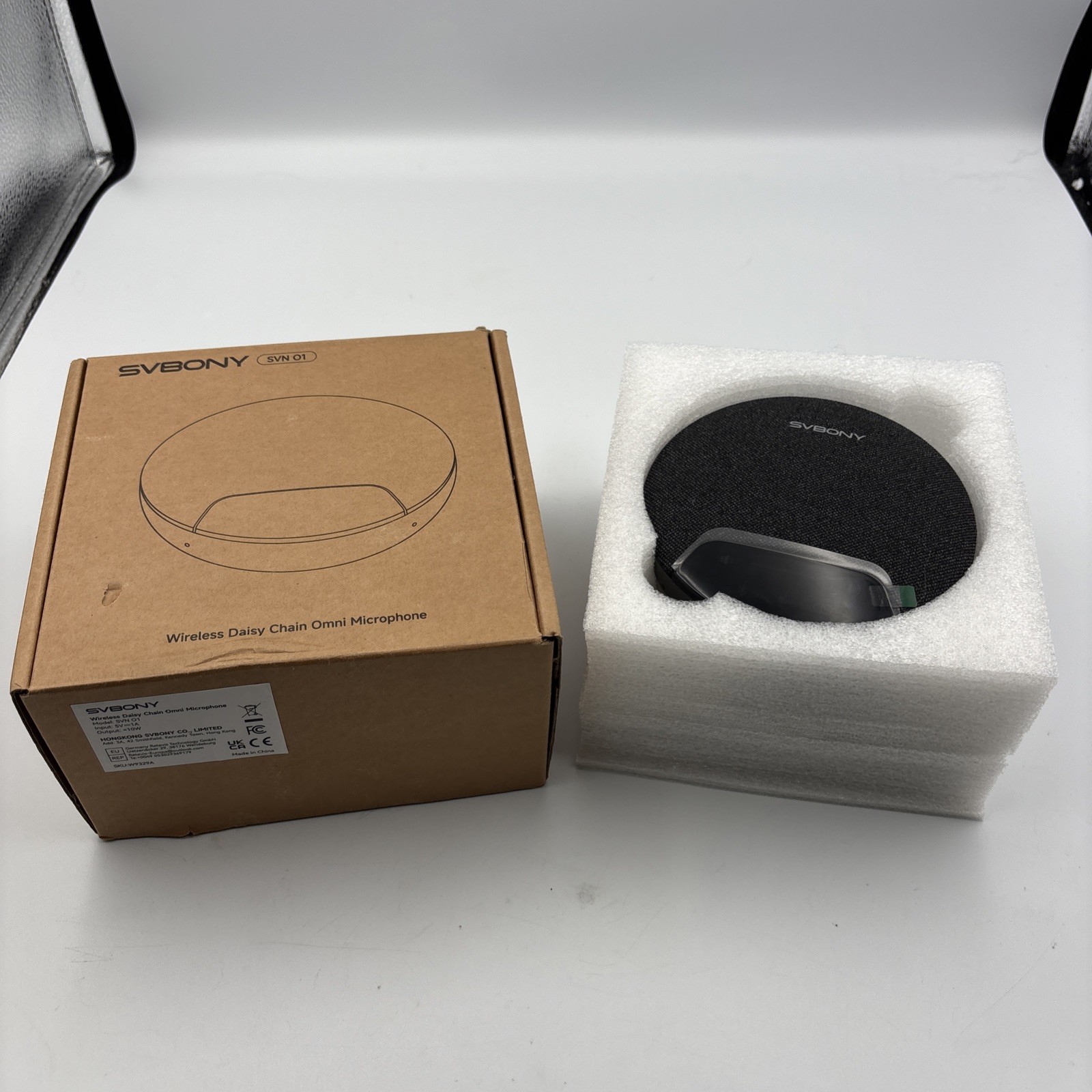 SVBONY SVN O1 Wireless Daisy-Chain Conference Mic AI Noise Reduction 360° New OB