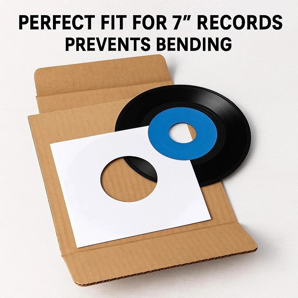 100 – 7.5″ x 7.5″ Corrugated Filler insert Pads 45 RPM For 7″ Record Mailers