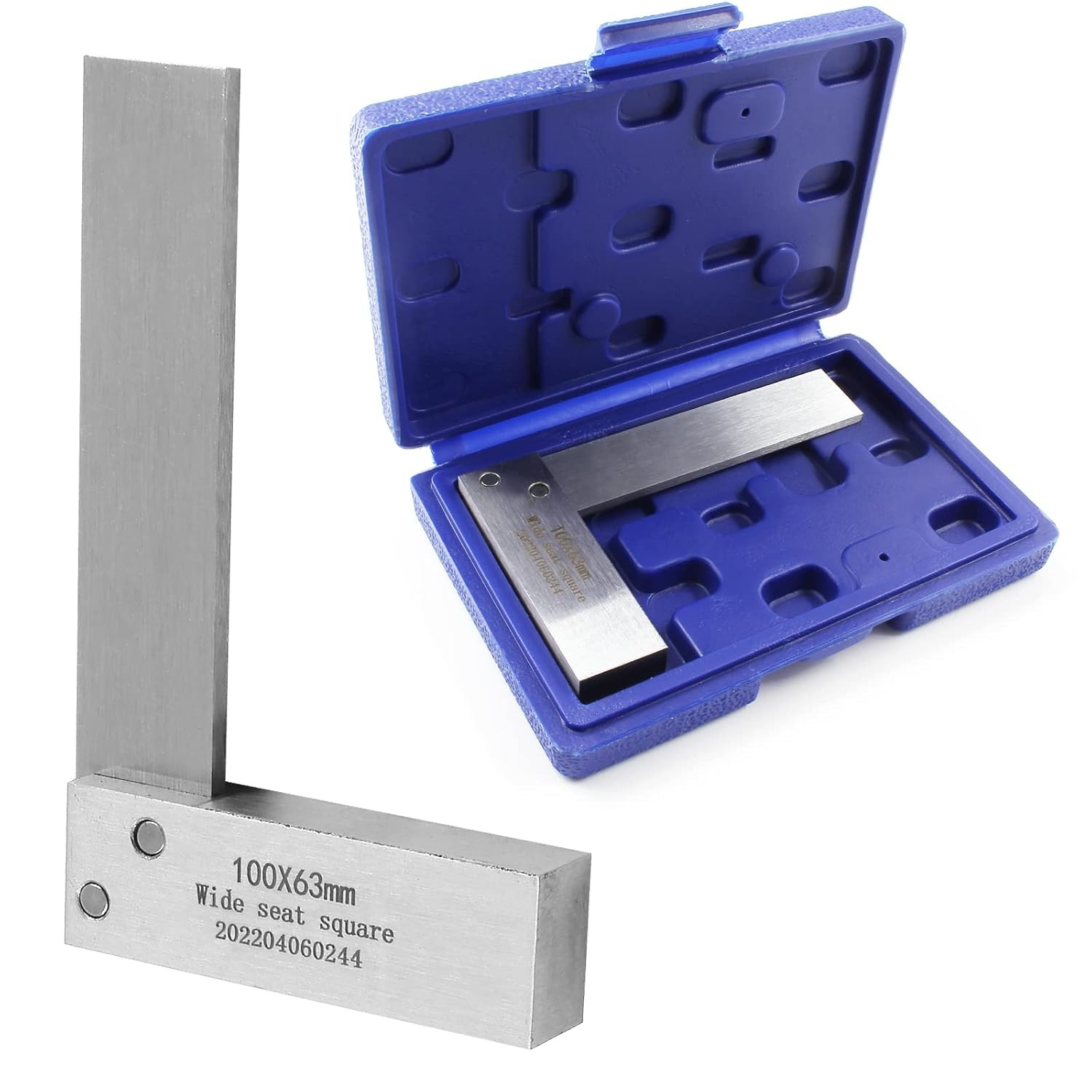 Machinist Square, 4″ x 2.5″ Mechanical Steel High Precision Square, Wide Seat Sq