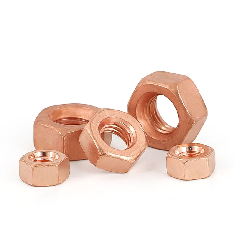 Pure Copper Hex Nut Hexagon Nuts M3 M4 M5 M6 M8 M10 M12 M14 M16 M18 M20