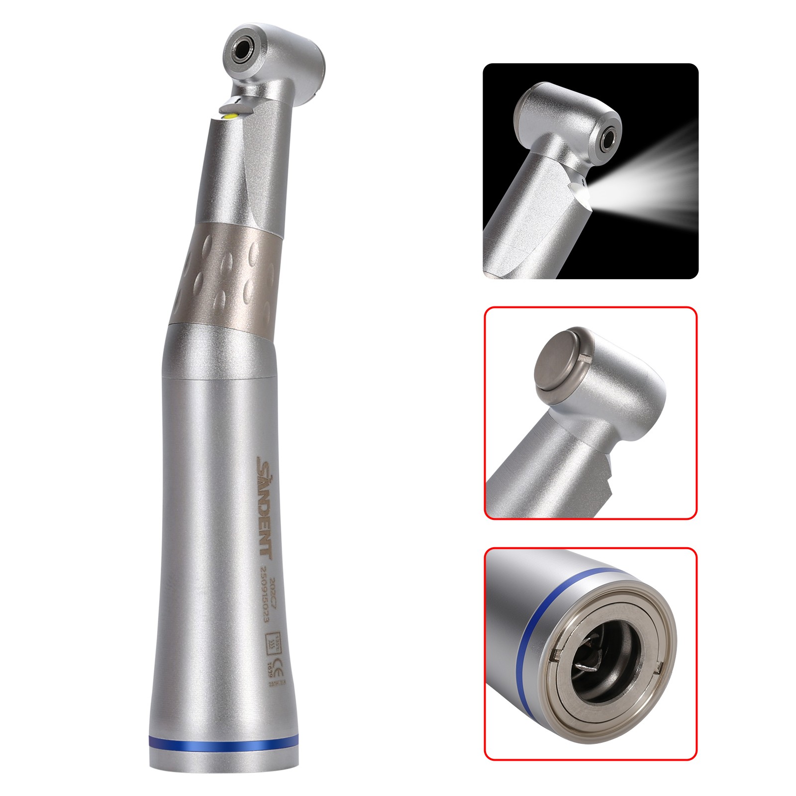 1-5 Pcs Dental E-generator LED 1:1 Contra Angle Low Speed Handpiece Inner 202C7
