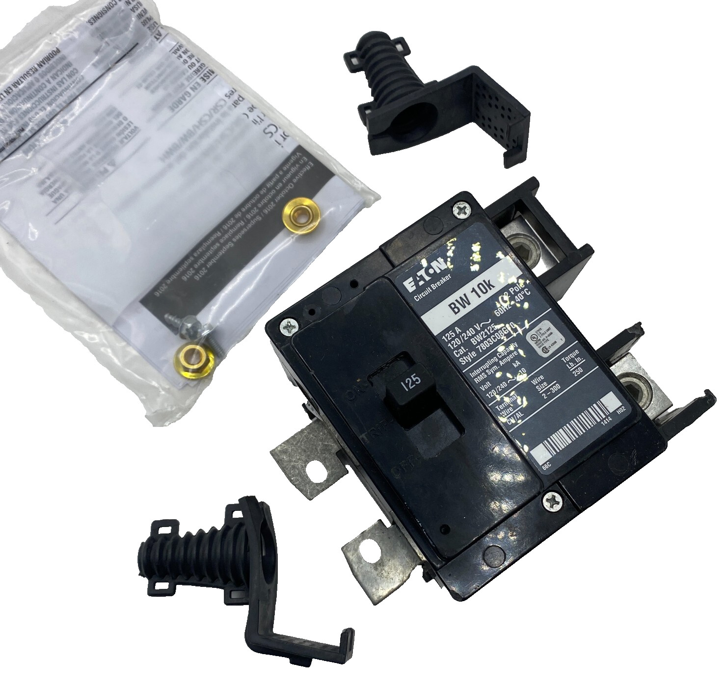 EATON BW2125 MAIN CIRCUIT BREAKER 125A 2POLE 120/240VAC 60HZ BW 10K 7803C08G70🎯