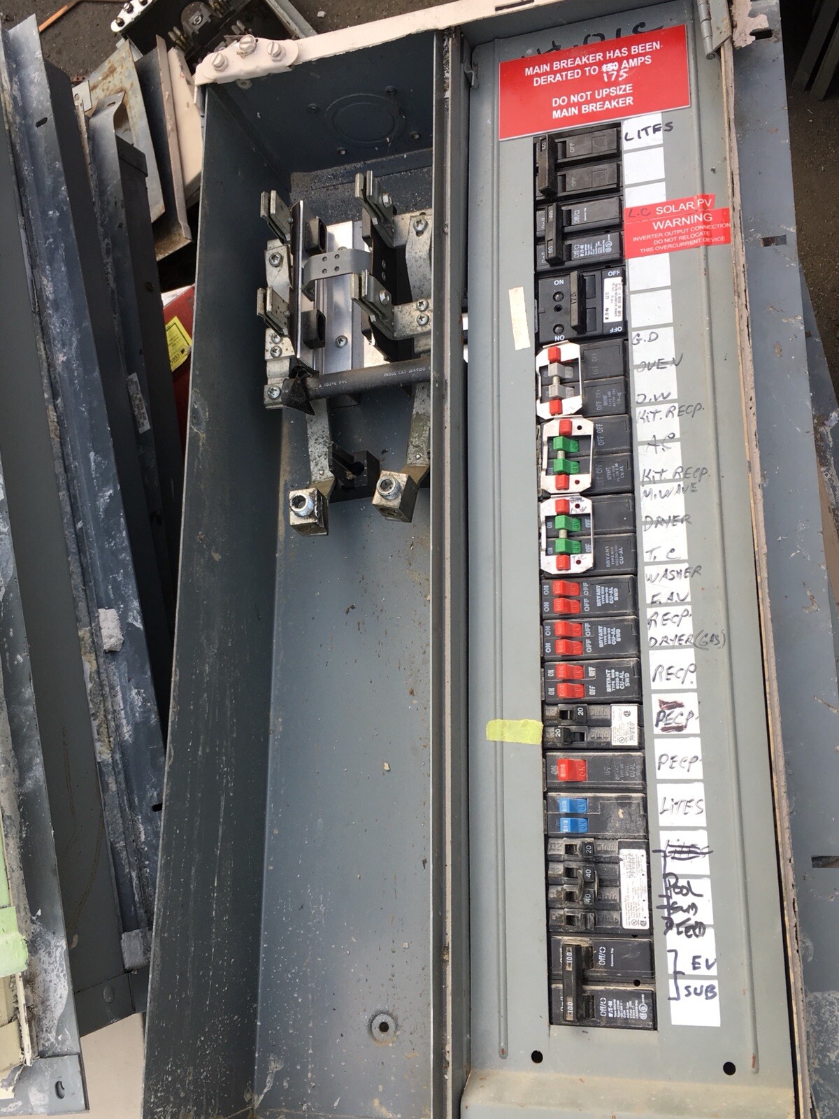 BRYANT DEAD FRONT COVER 200A 120/240V 1 PH 20 SPC LONG 28 3/4 WIDE 6 3/4
