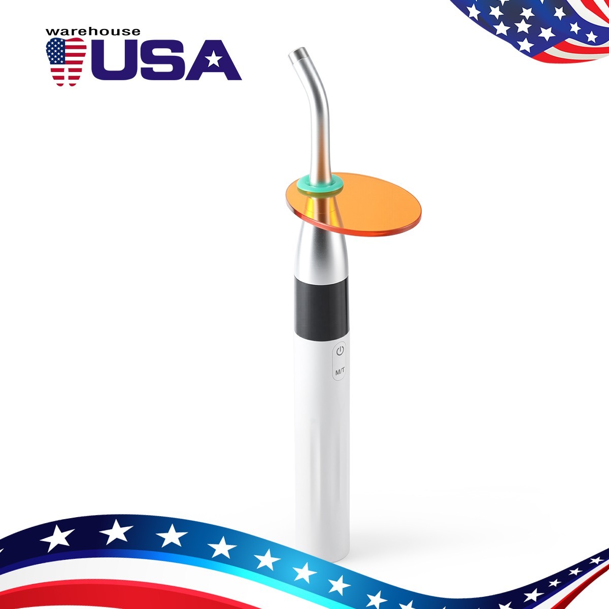 AZDENT Dental Wireless LED Orthodontics Curing Light Lamp 4000mw/cm² Blue Light