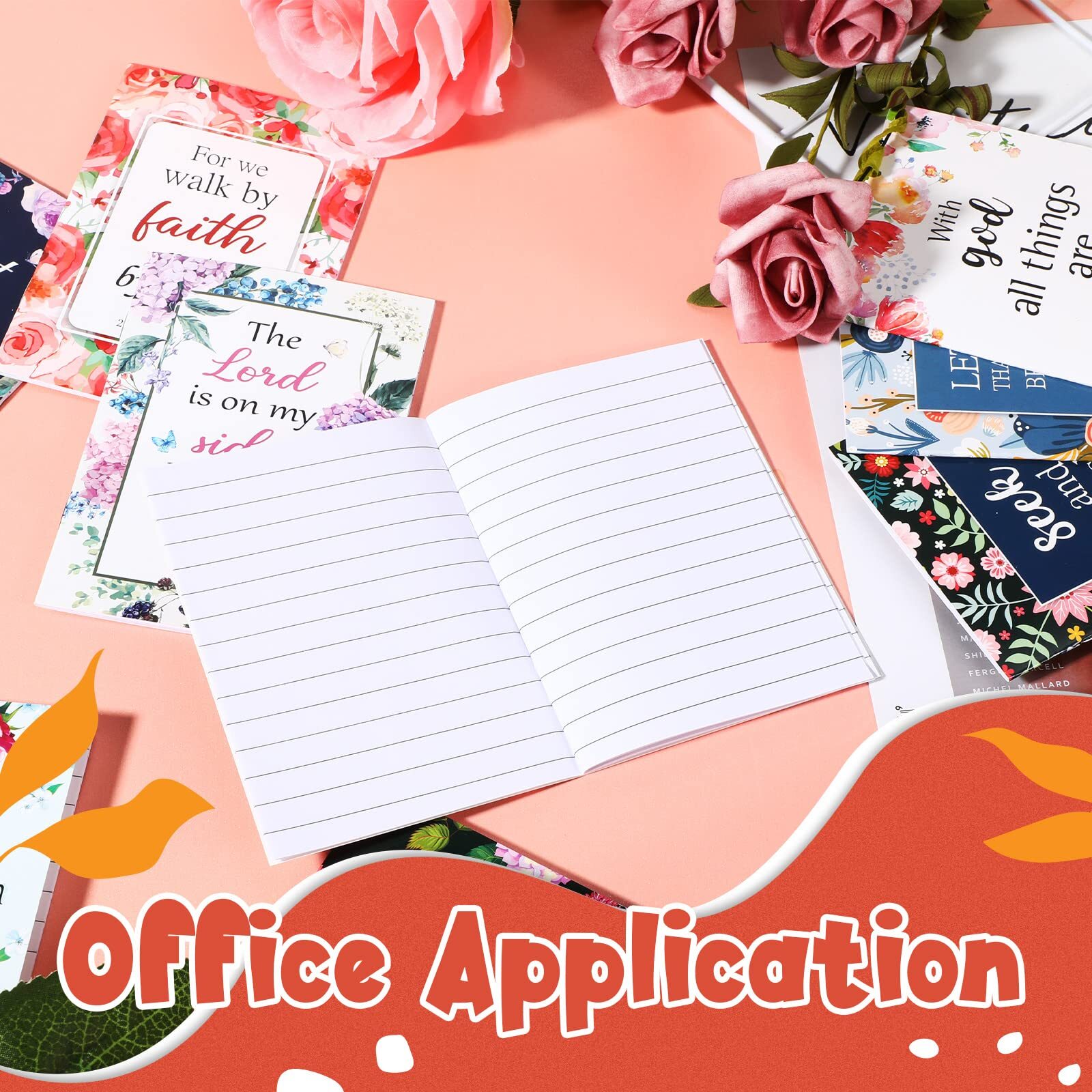 50 Pcs Small Christian Journals Religious Notepads Bible Verse Notebooks
