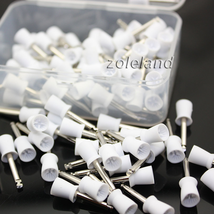 500 PCS Dental Latch Polisher Type Polishing Prophy Cup Tooth Bowl White Brushes