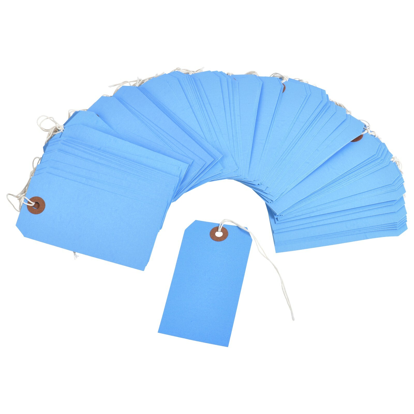 100 Blue Tags 4 3/4″ x 2 3/8″ Size 5 Inventory Shipping Hang Tag with String