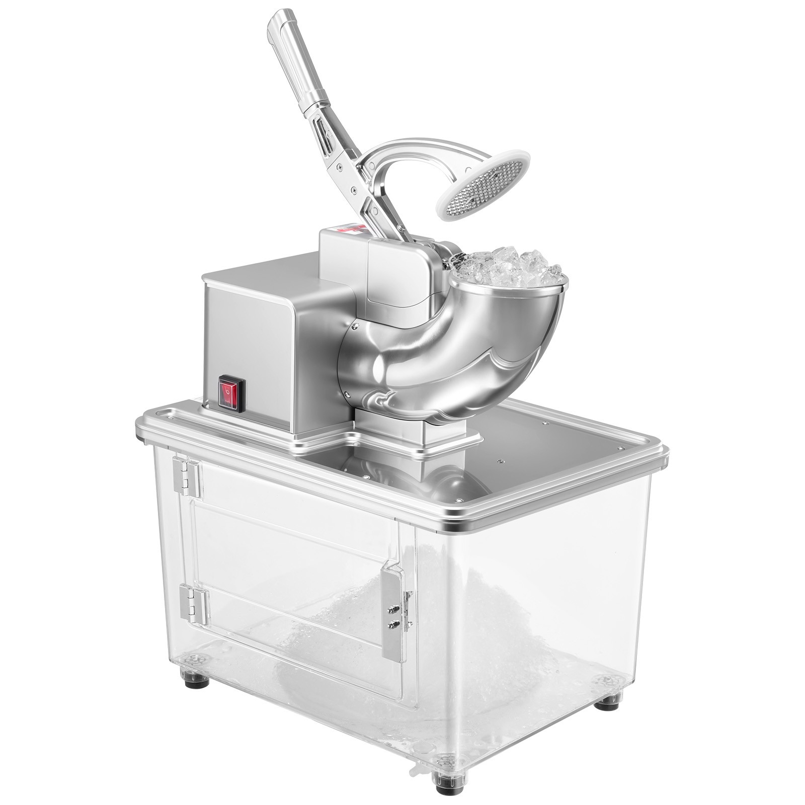 Uimoso Electric Ice Crusher Machine 661LB/H for Shaved Ice and Snow Cones Silver