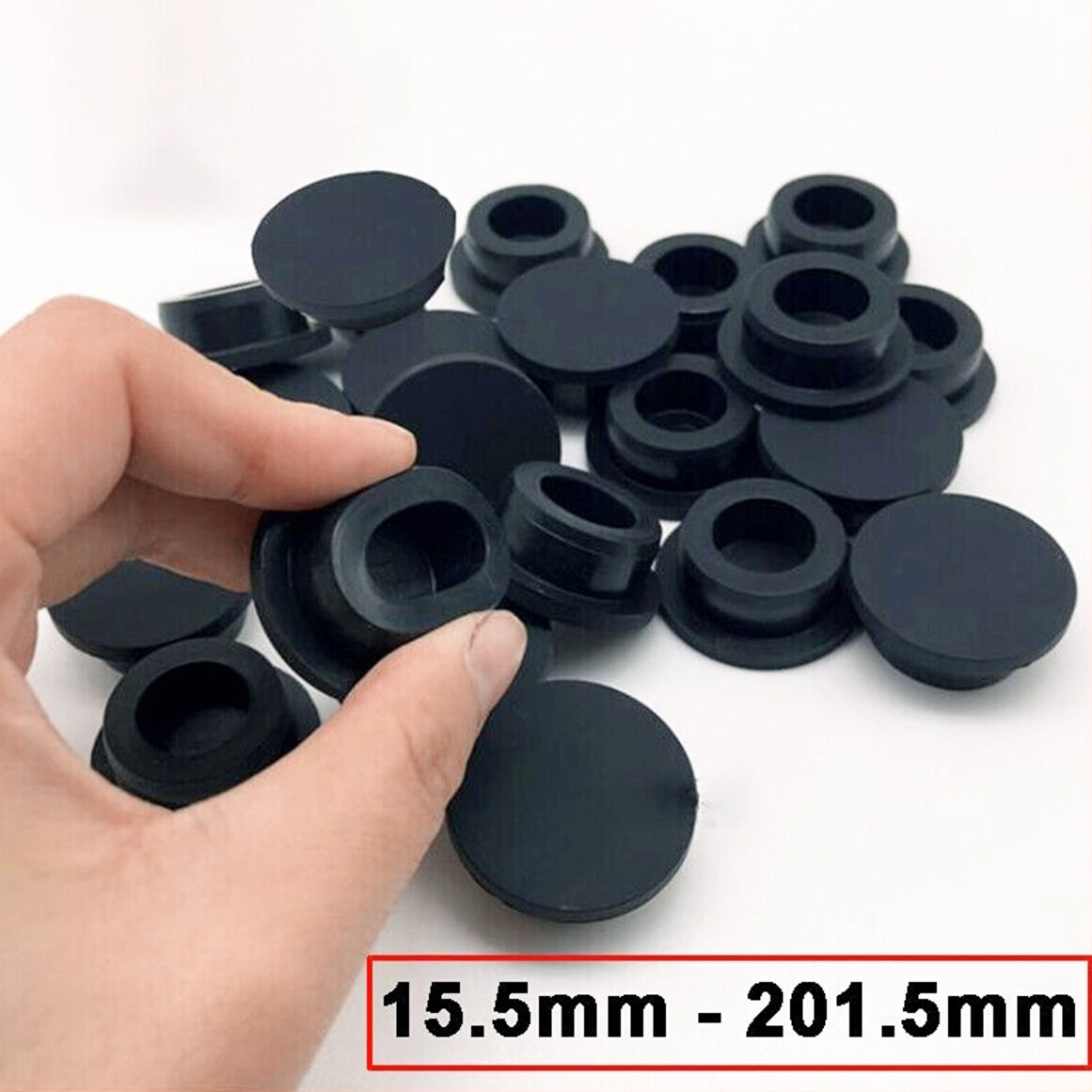 Round Silicone Rubber Seal Hole Plugs Blanking End Caps Seal Bung 15.5 – 201.5mm