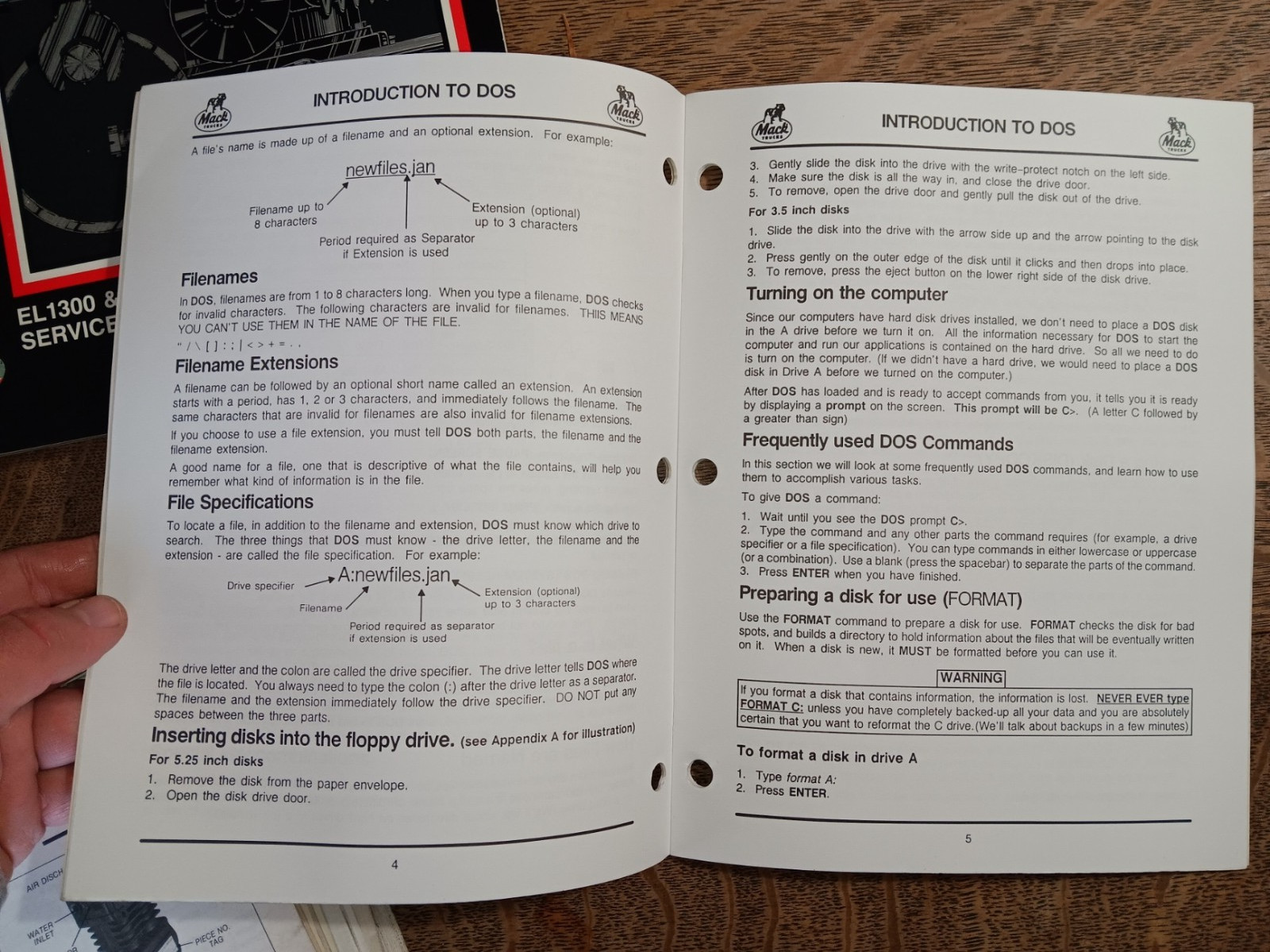 Mack Introduction to DOS Operating System Service Manual 1-002