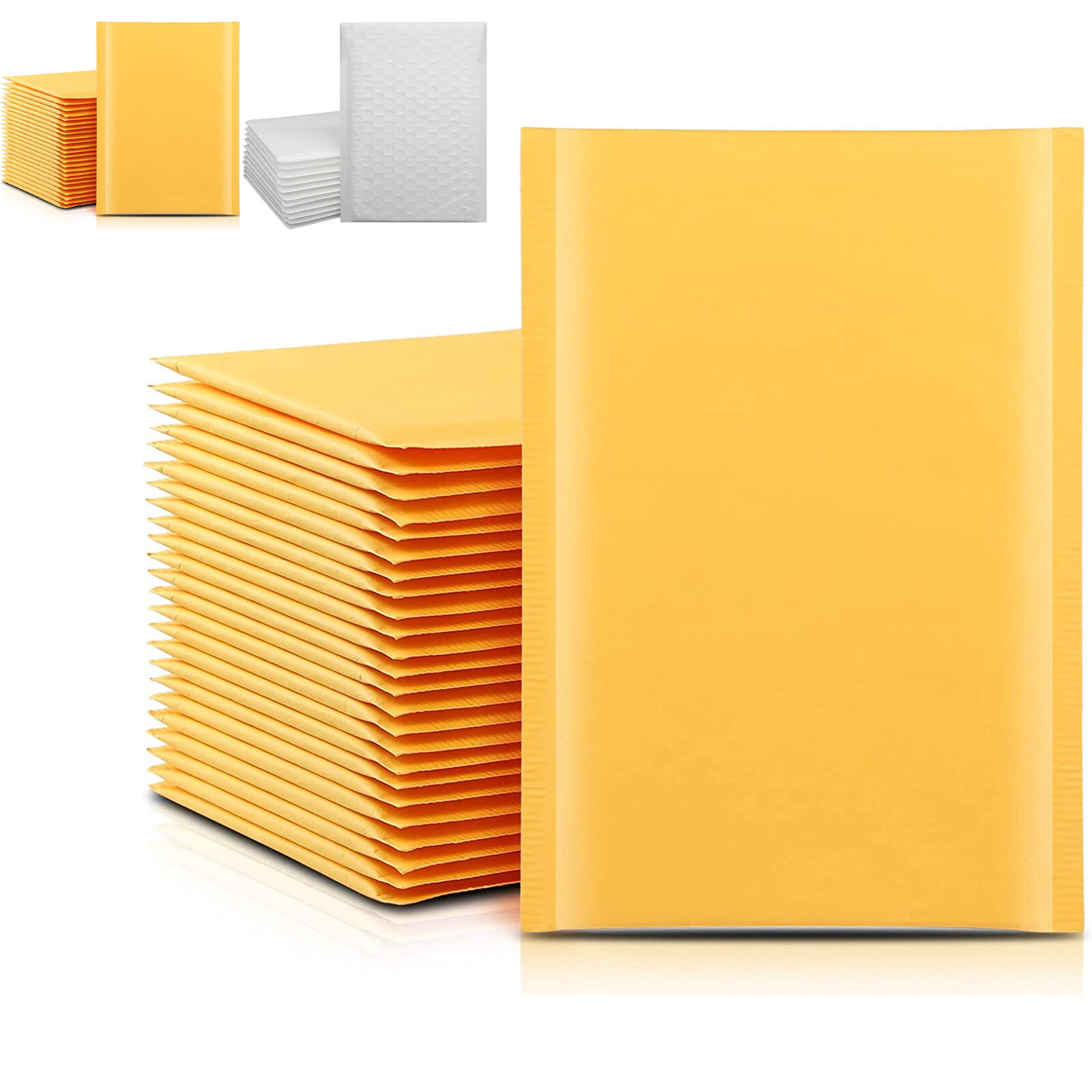 10/20/50 Kraft Bubble Mailers Self-Seal Padded Envelope Shipping Bags Any Size