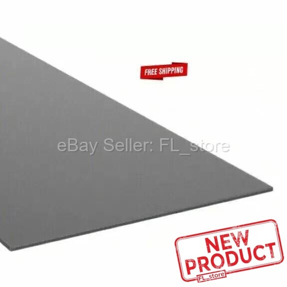 Black Plastic Sheet High Density Polyethylene 1/8″ Thick x 24″ L X 24″ W HDPE