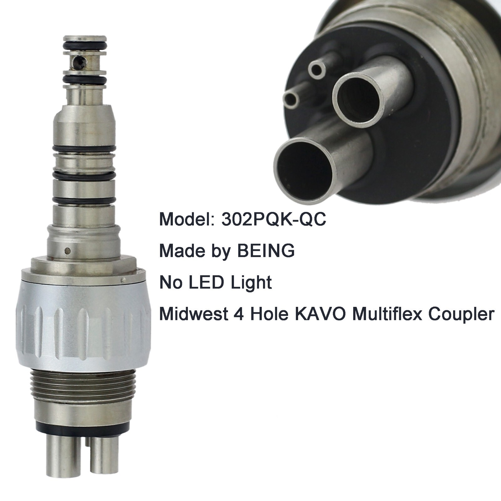 BEING Dental Handpiece Fiber Optic High Speed KaVo Coupler 4 Hole 6 Pin LED