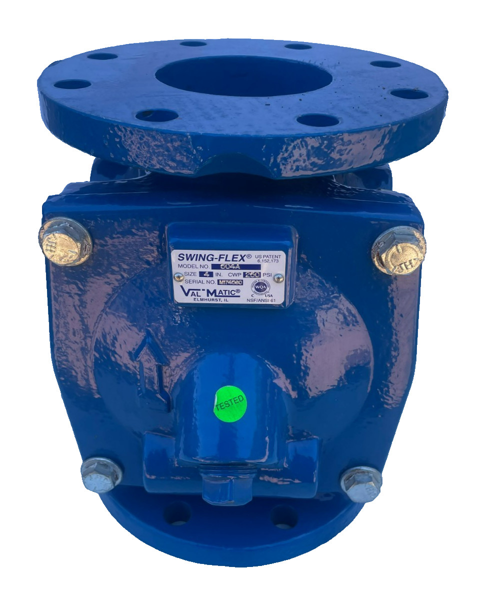 Val-Matic 4″Flanged Connection 250PSI 504A Swing-Flex Check Valve 504A