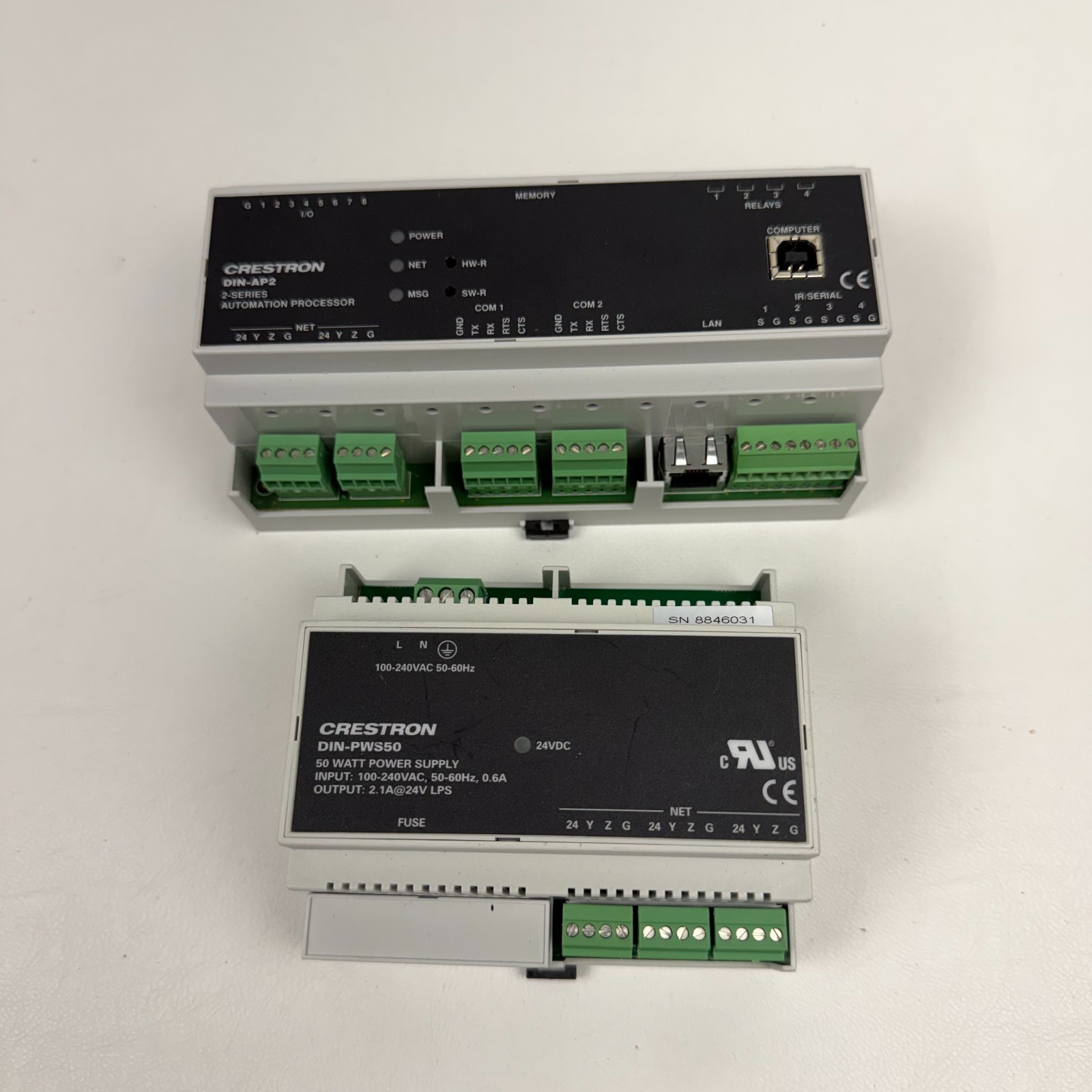 Crestron DIN-AP2 Automation Processor with DIN-PWS50 Power Supply 50W