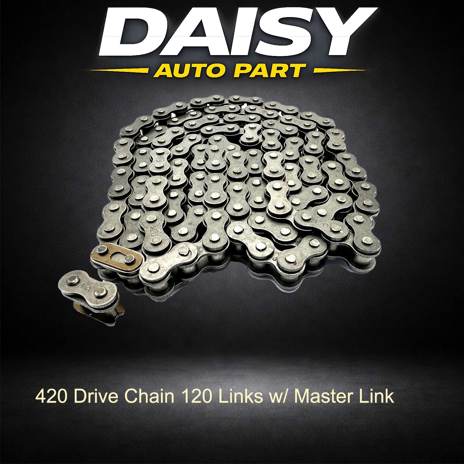 420 Drive Chain 120 Links w/ Master Link For 50cc 70cc – 150cc Dirt Bike ATV Go