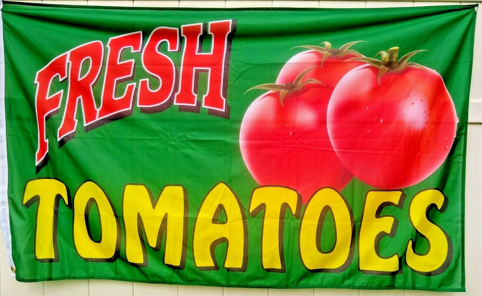 FRESH TOMATOES FLAG 3x5ft with turn FLAG to BANNER kit