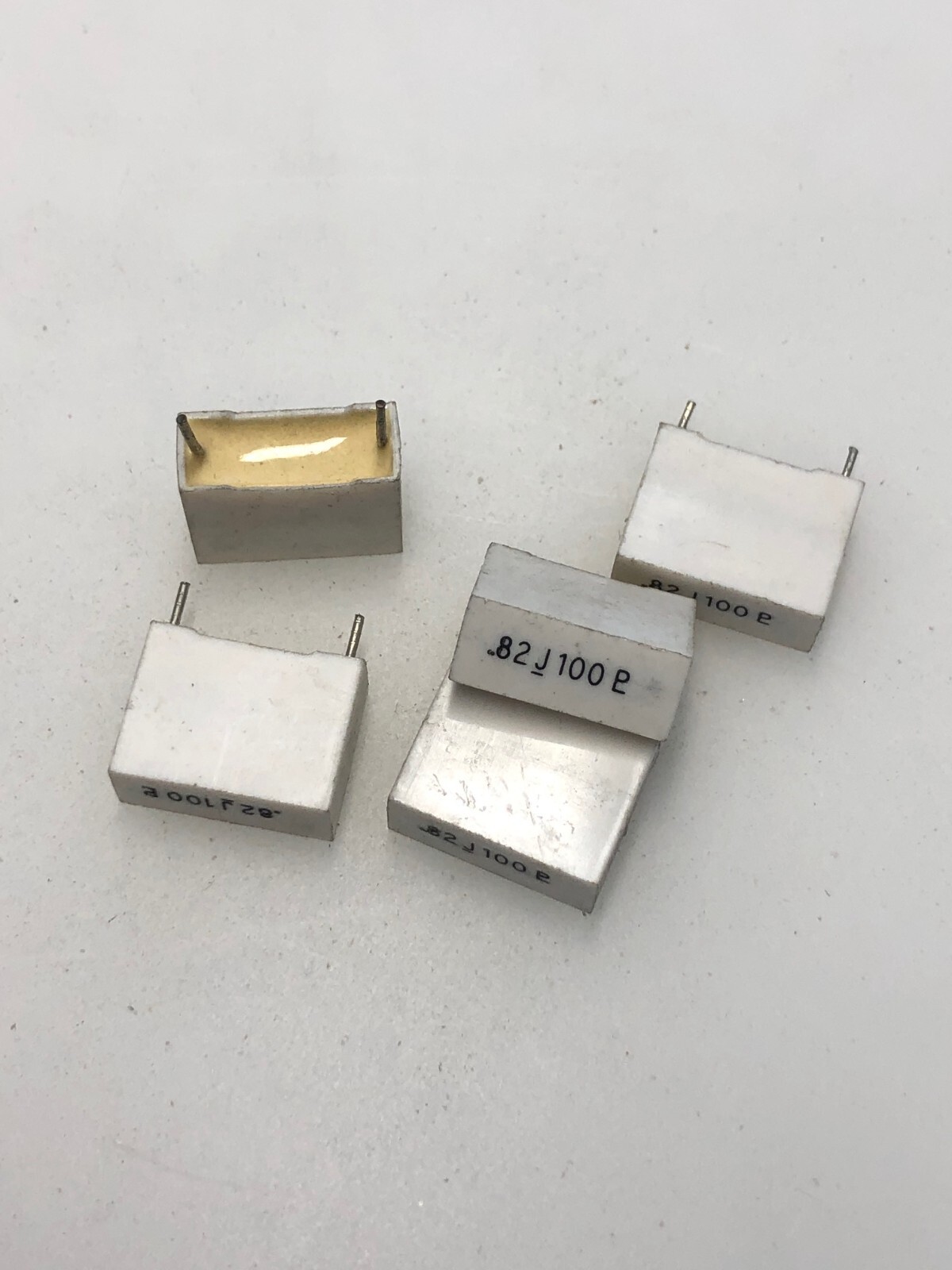 5 pcs Metallized Polyester Film Capacitor 0.82uF, 5% 100V, .82uF, 820nF USA