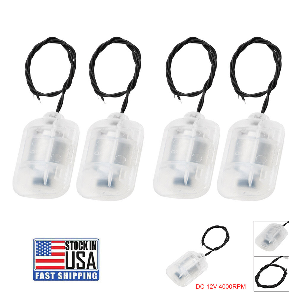 4Pcs Vibration Motors DC 12V 4000RPM Vibrating Motor With Shell&Wire 58x44x30mm