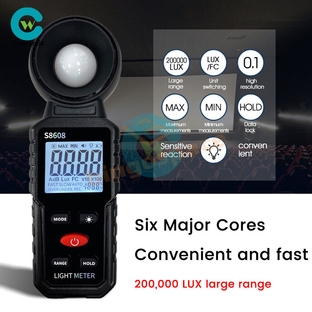 Digital illuminance Light Meter Lux meter Photometer 200000Lux Luxmeter Tool