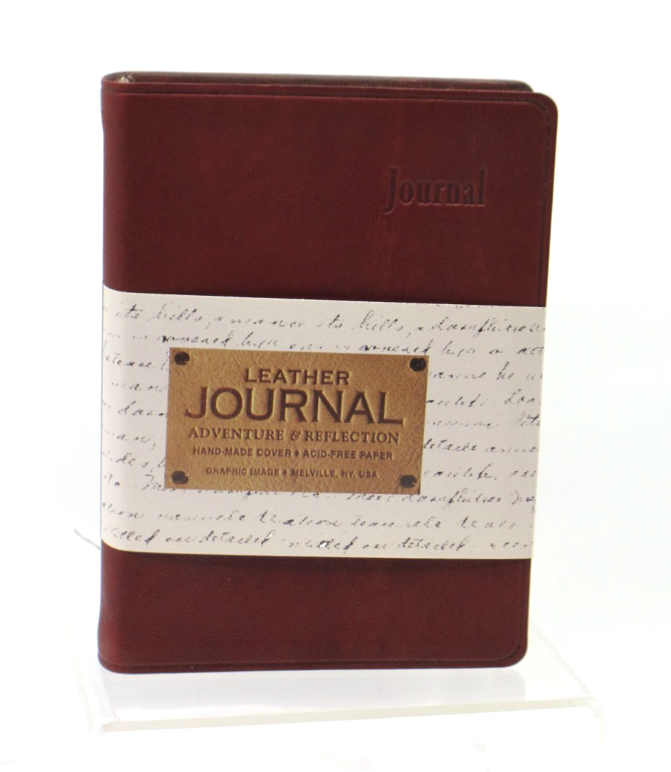 Journal 4×6″ Full Grain Leather Cover 240 Lined Pages Graphic Image $60 Clay