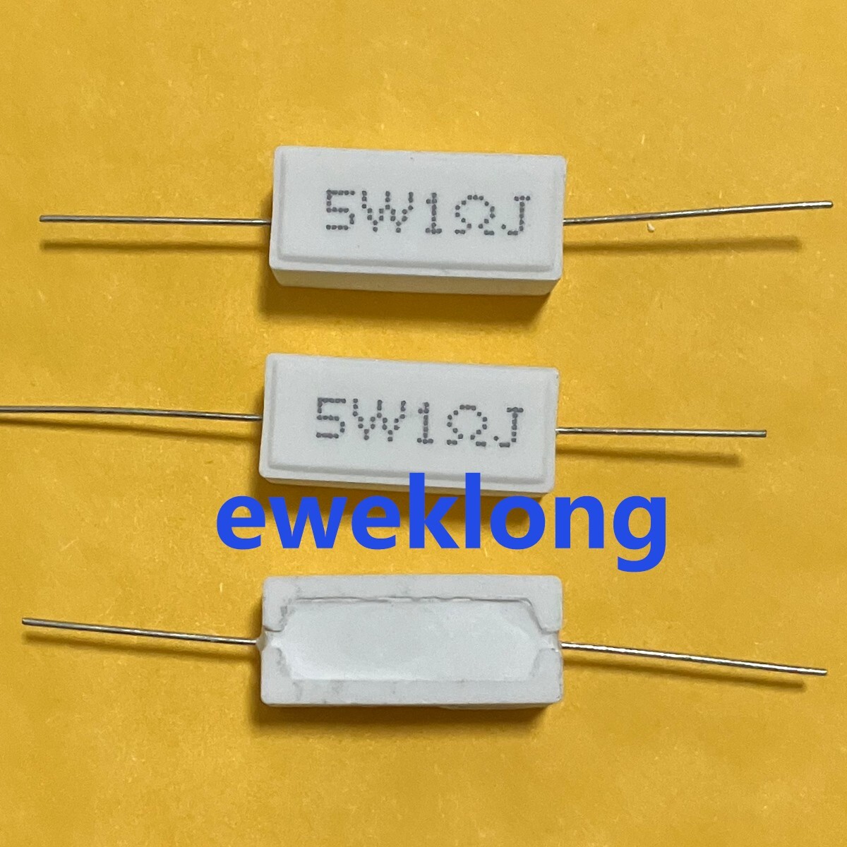 10pcs x 5W1RJ 5W1ΩJ DIP2 Cement Type Resistor
