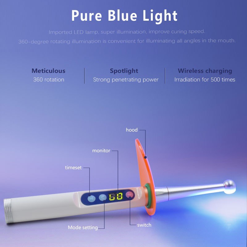 5W Wireless 1 Second Dental LED Curing Light Teeth Whitening Resin Curing Lamp