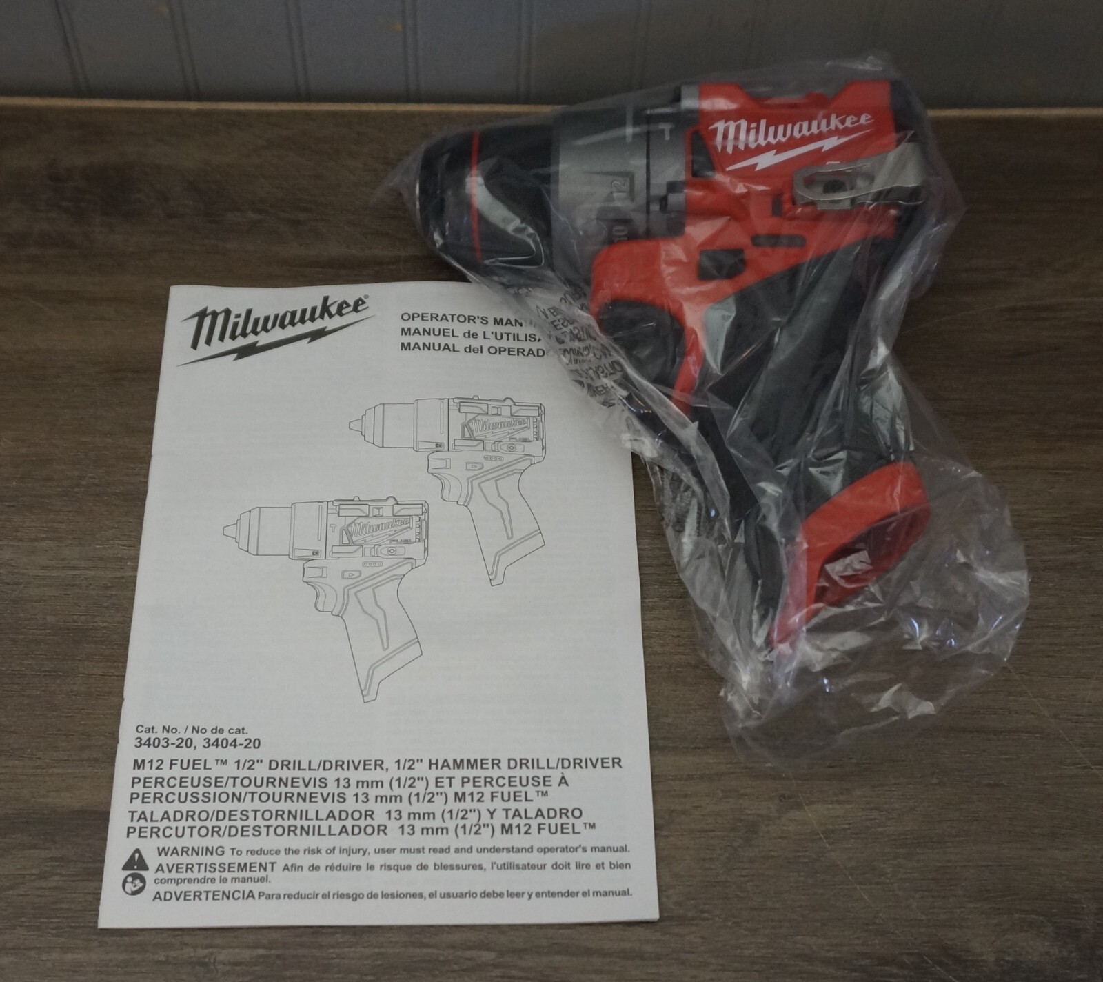 New! Milwaukee M12 Fuel 12V Brushless 1/2″ Hammer Drill (3404-20) [Tool Only]