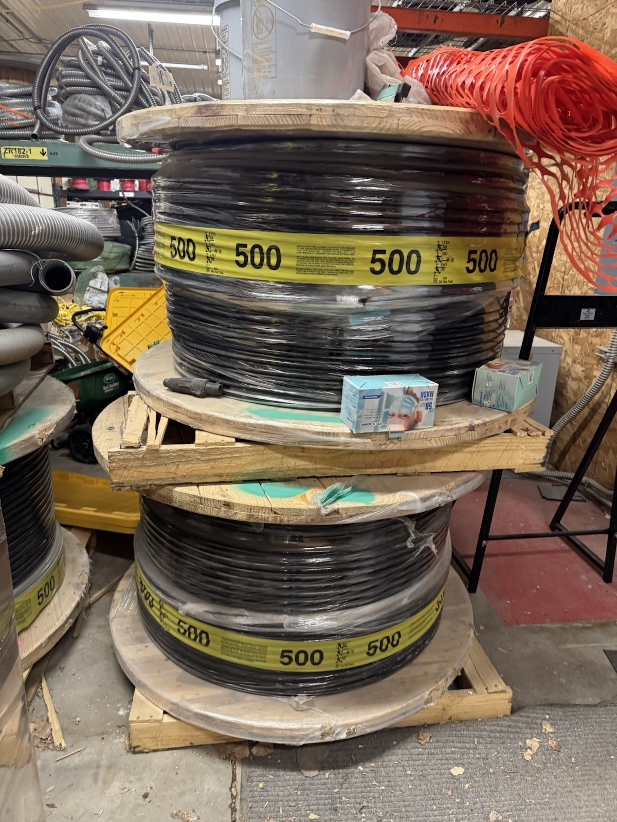 2,500 ft spool 500 MCM THHN Copper wire black – FREE SHIPPING – BBBA