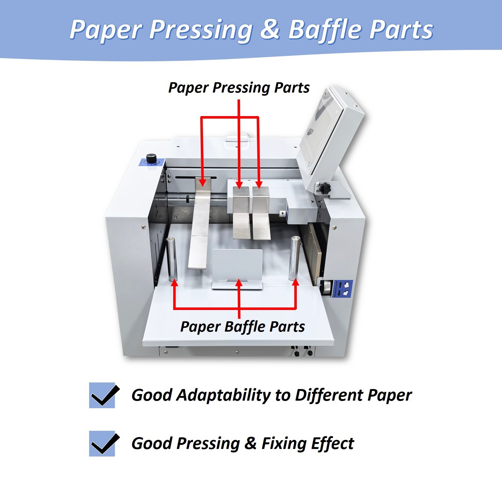 13 inch Fully Automatic Scoring Paper Cutter Creasing Machine Digital Touch 110V